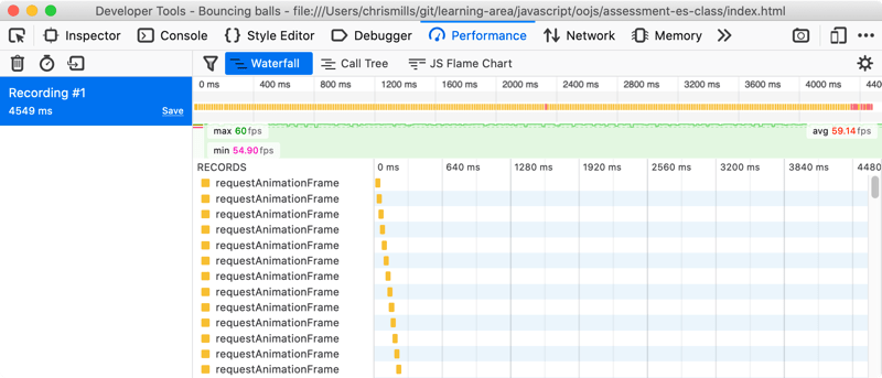 See also Chrome's Performance tool documentation